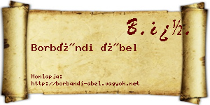 Borbándi Ábel névjegykártya